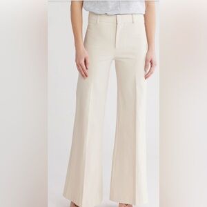 NWT FRAME Le crop palazzo Trousers bone size 8